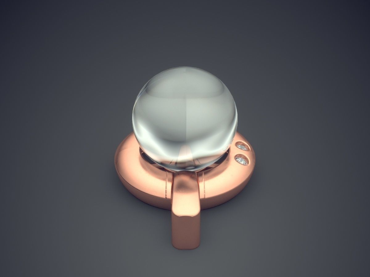 Beautiful Round Pendant with Pearl 3D print model_2