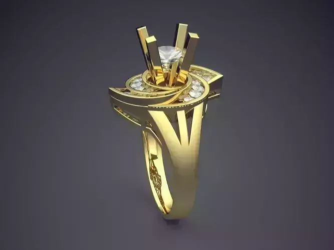 Ring With Diamonds CAD-368