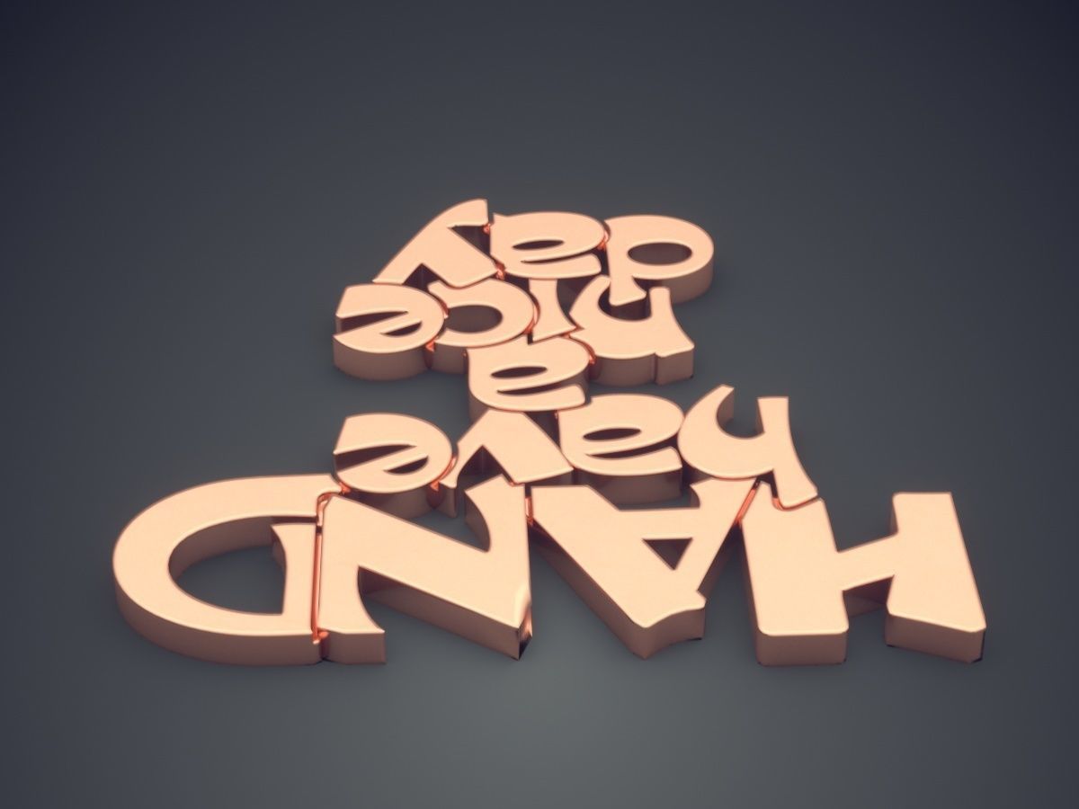 HAVE A NICE DAY Pendant 3D print model_2