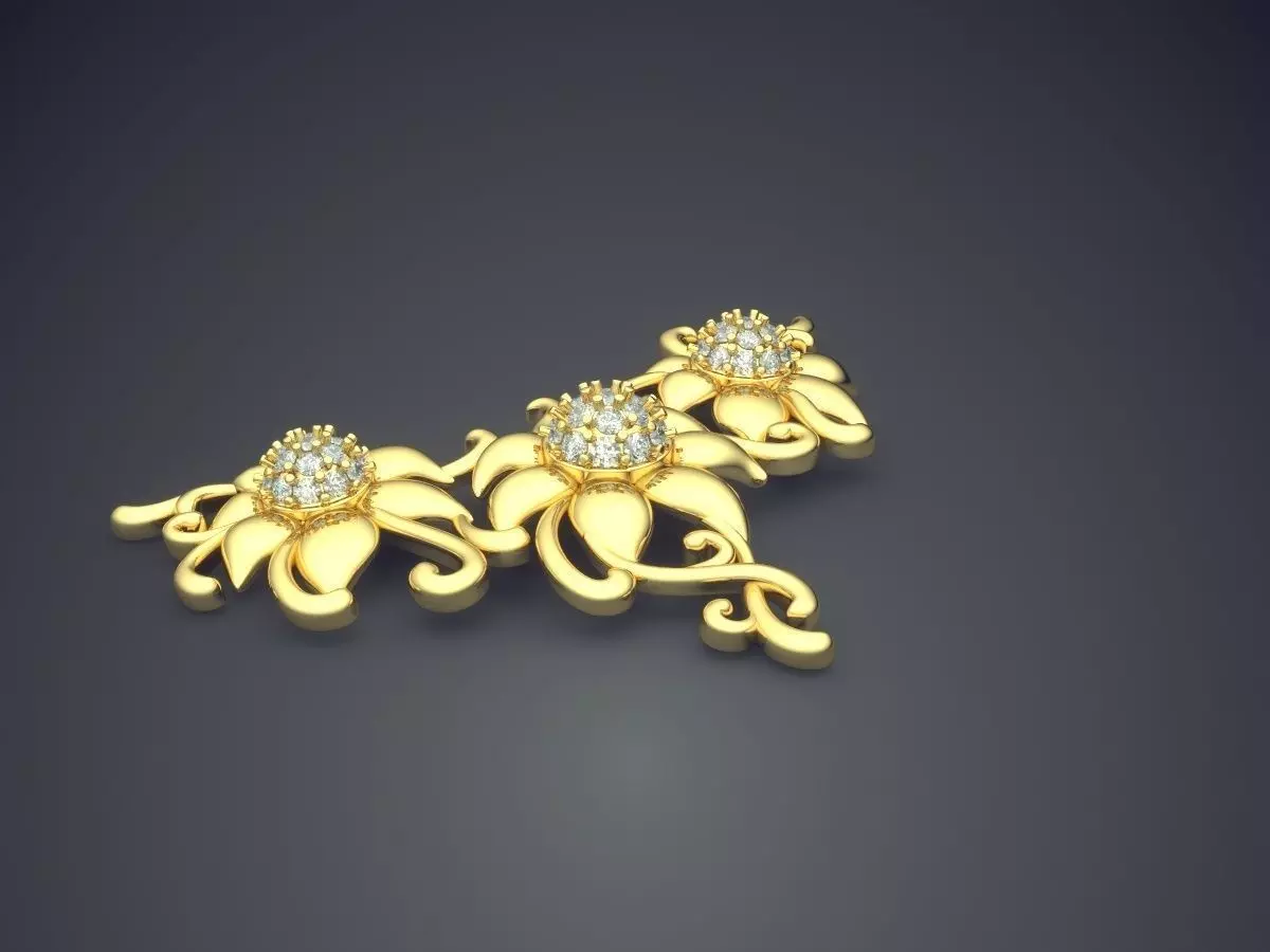 Unique Pendant With Diamonds 355 3D print model_0