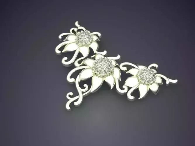 Unique Pendant With Diamonds 355