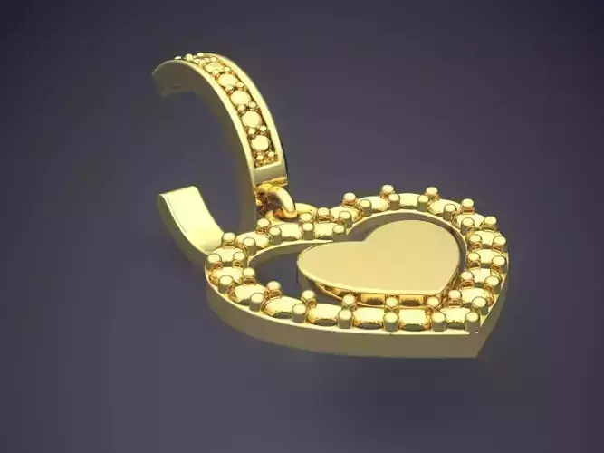 Heart-Shaped Cute Pendant for Girls 3D print model