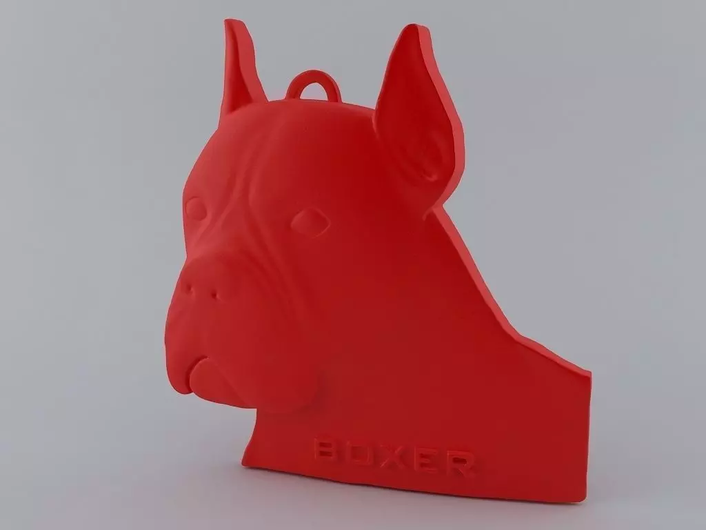 Boxer Keychain 3D print model_0