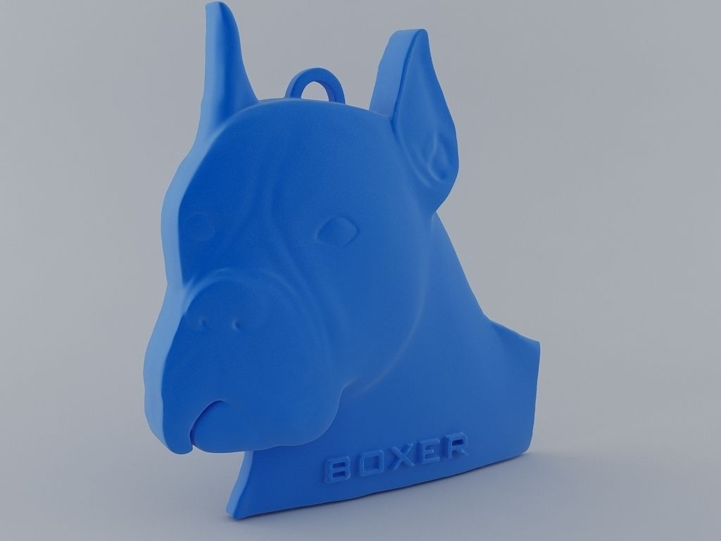 Boxer Keychain 3D print model_4