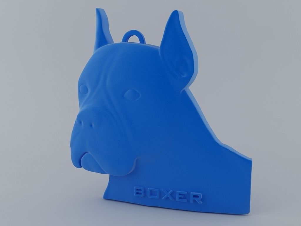 Boxer Keychain 3D print model_5
