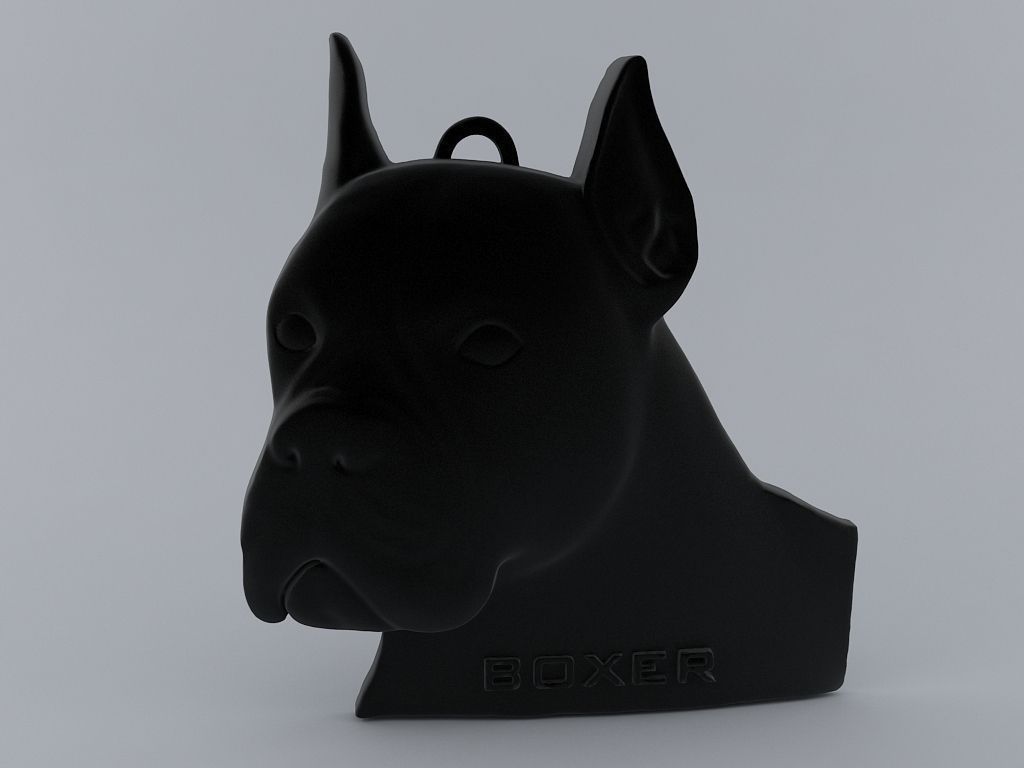 Boxer Keychain 3D print model_6