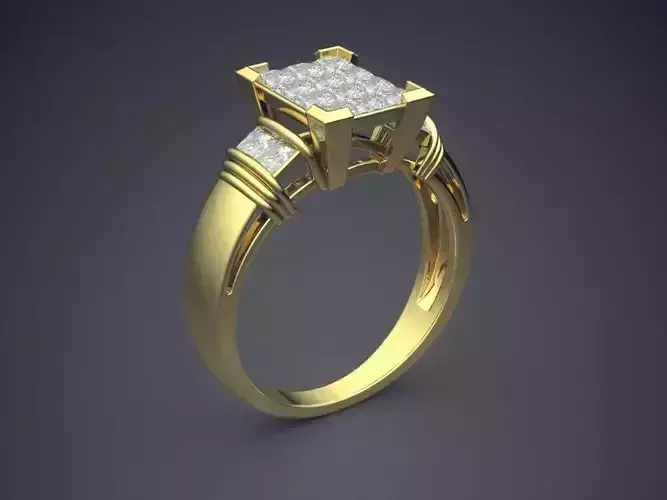 Impressive Engagement Ring With Diamonds
