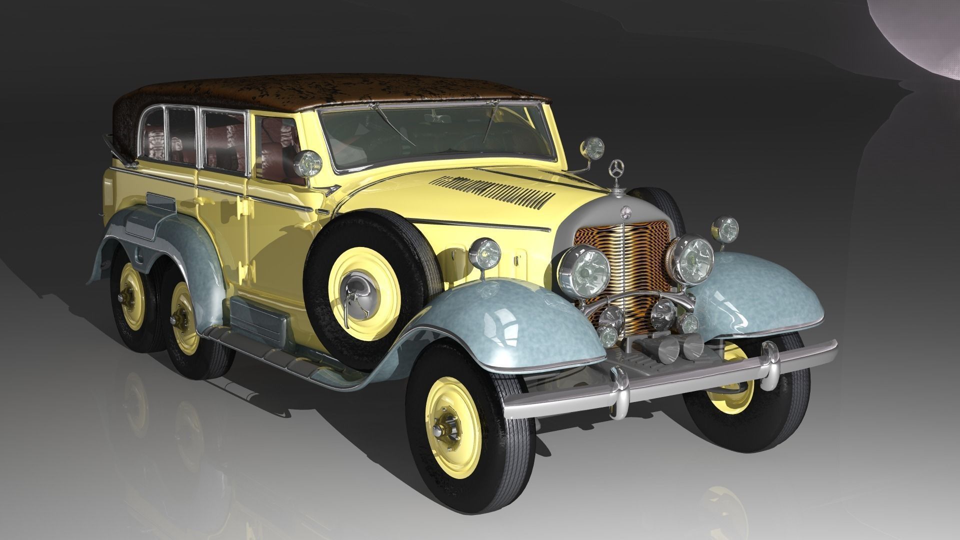 mercedes 1938 3D print model_1