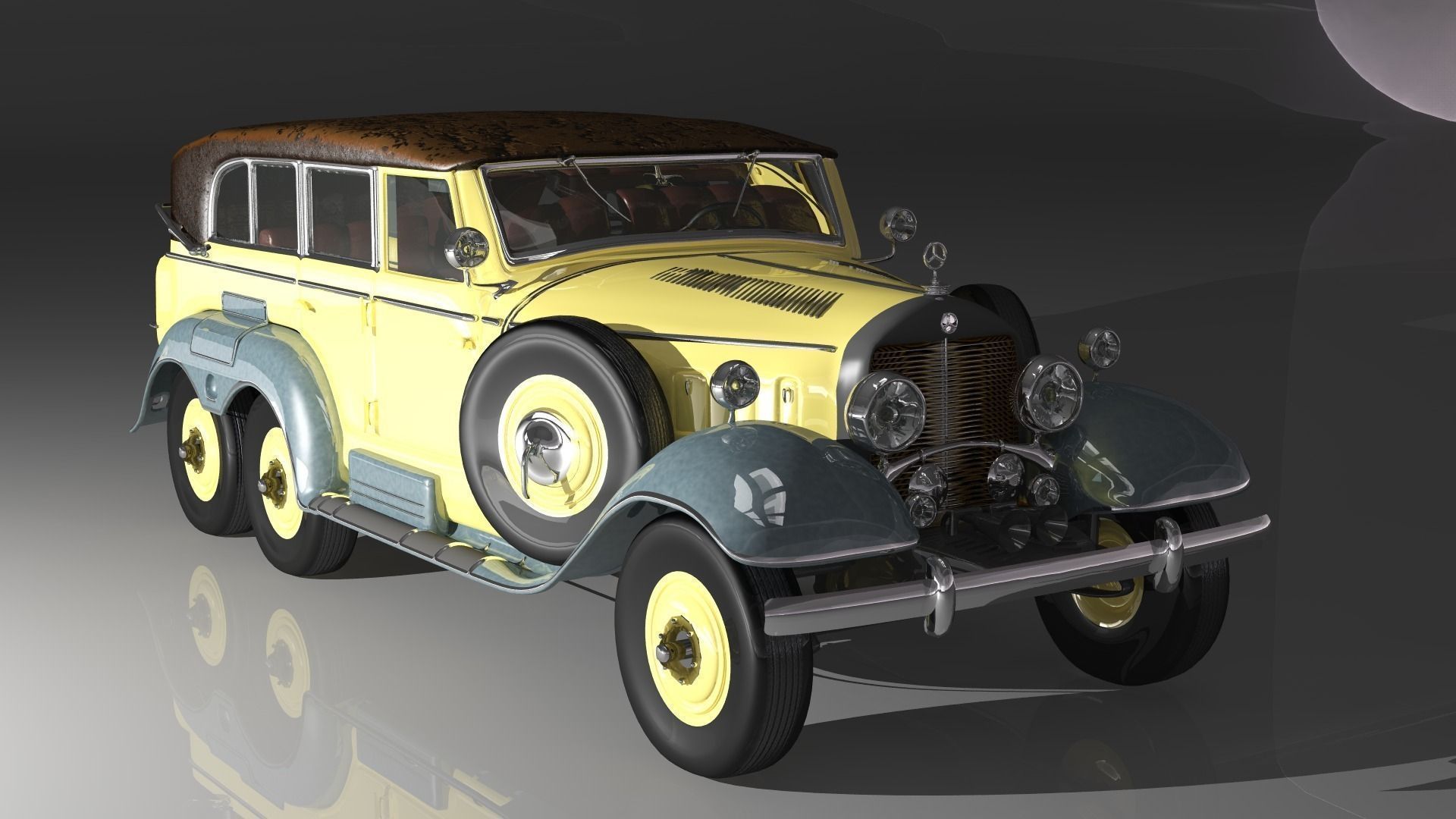 mercedes 1938 3D print model_0