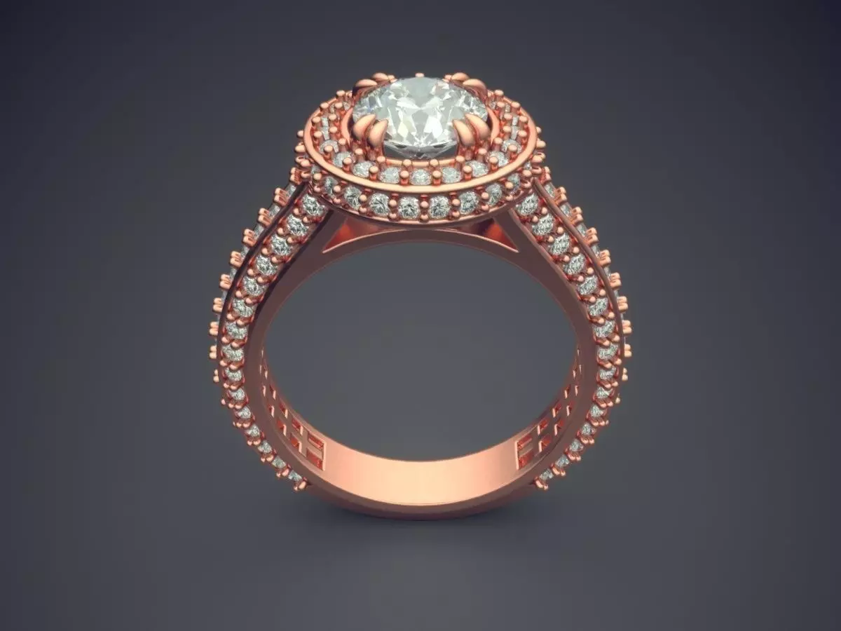 Luxurious Ring With Diamonds 317 3D print model_2