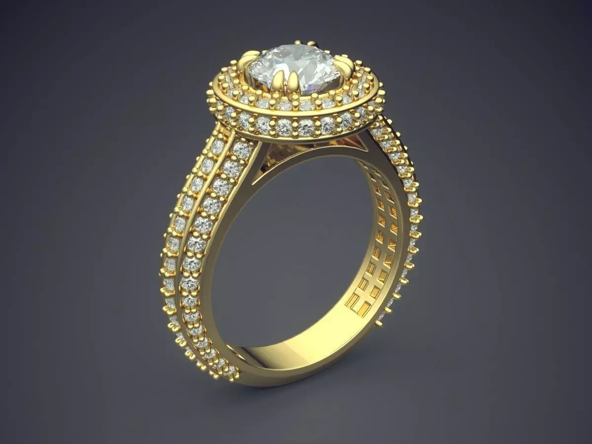 Luxurious Ring With Diamonds 317 3D print model_0