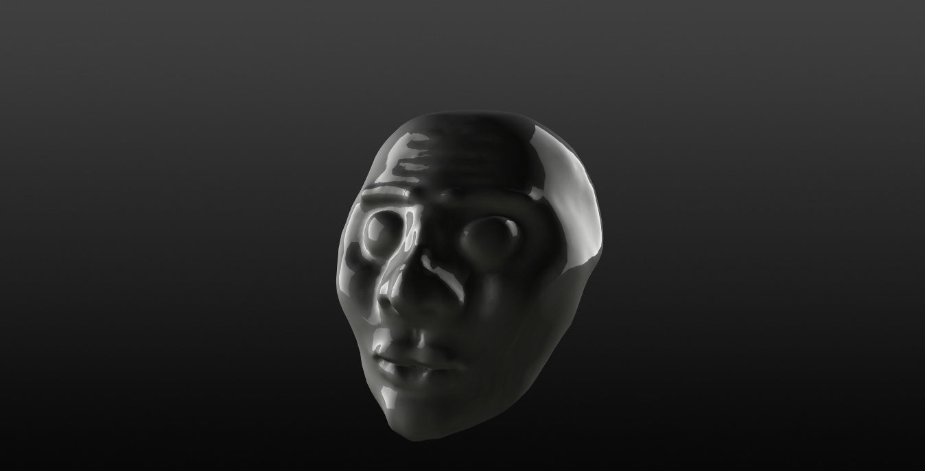 The Paint dipped head  - High Poly 3D model_3