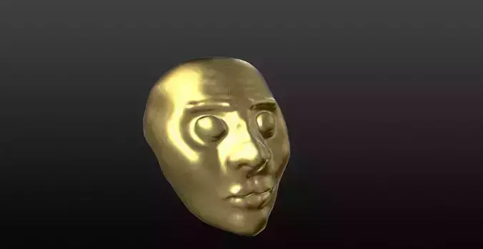 The Paint dipped head  - High Poly 3D model