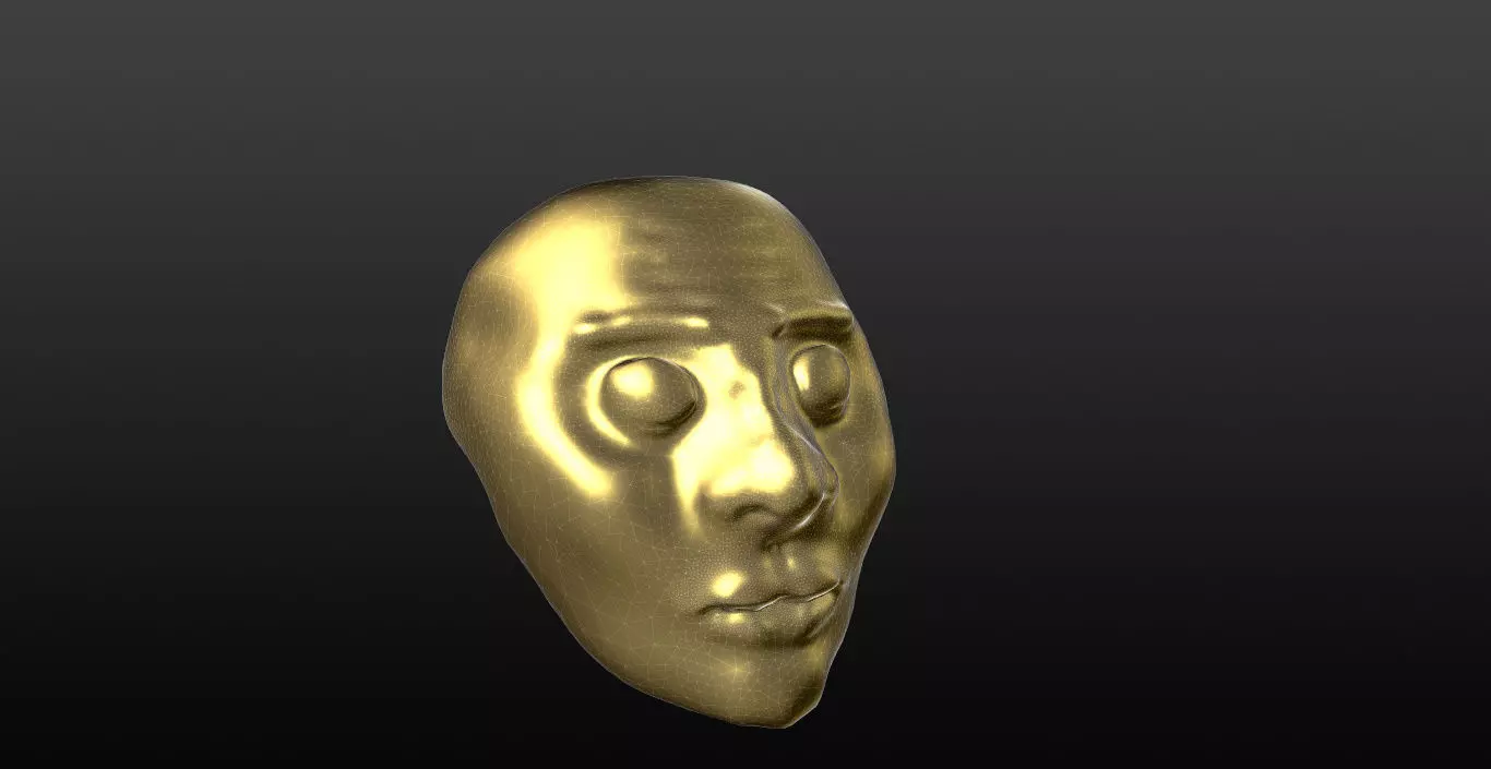 The Paint dipped head  - High Poly 3D model_0