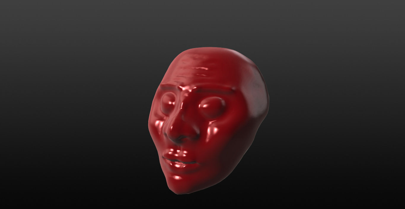 The Paint dipped head  - High Poly 3D model_1