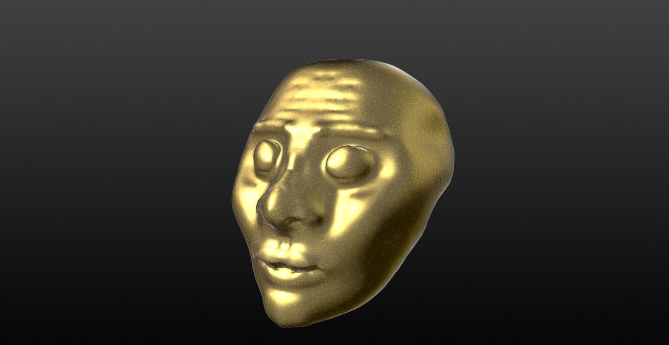 The Paint dipped head  - High Poly 3D model_2