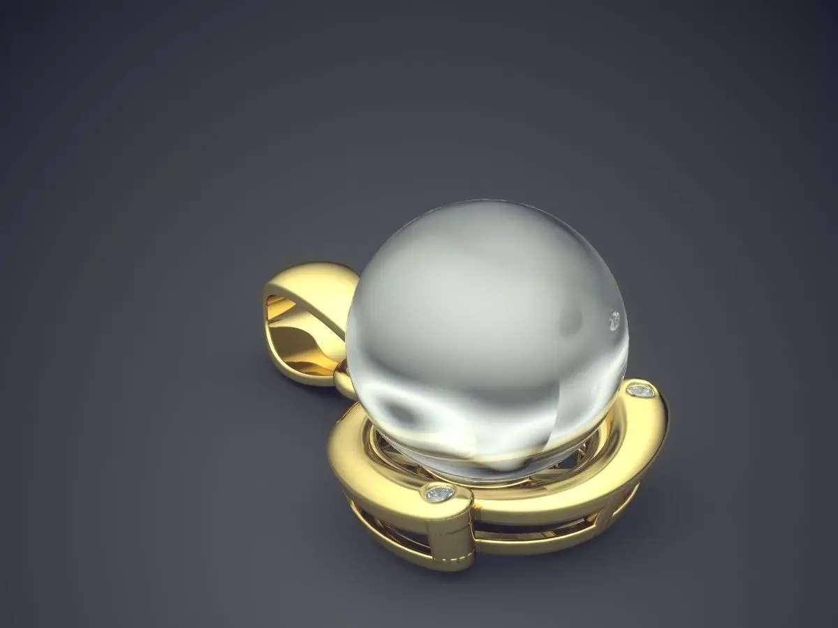 Pendant With Pearl 306 3D print model_0