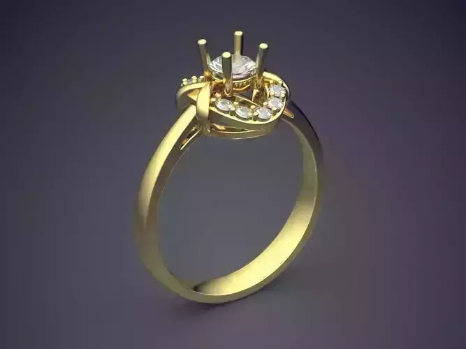 Engagement Ring With Diamonds 300