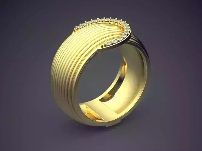 Sophisticated Thick Textured Ring