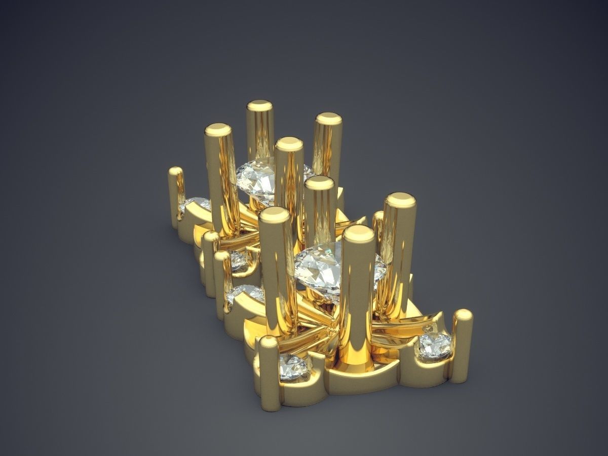 Impressive Unique Square Shaped Earrings 3D print model_3