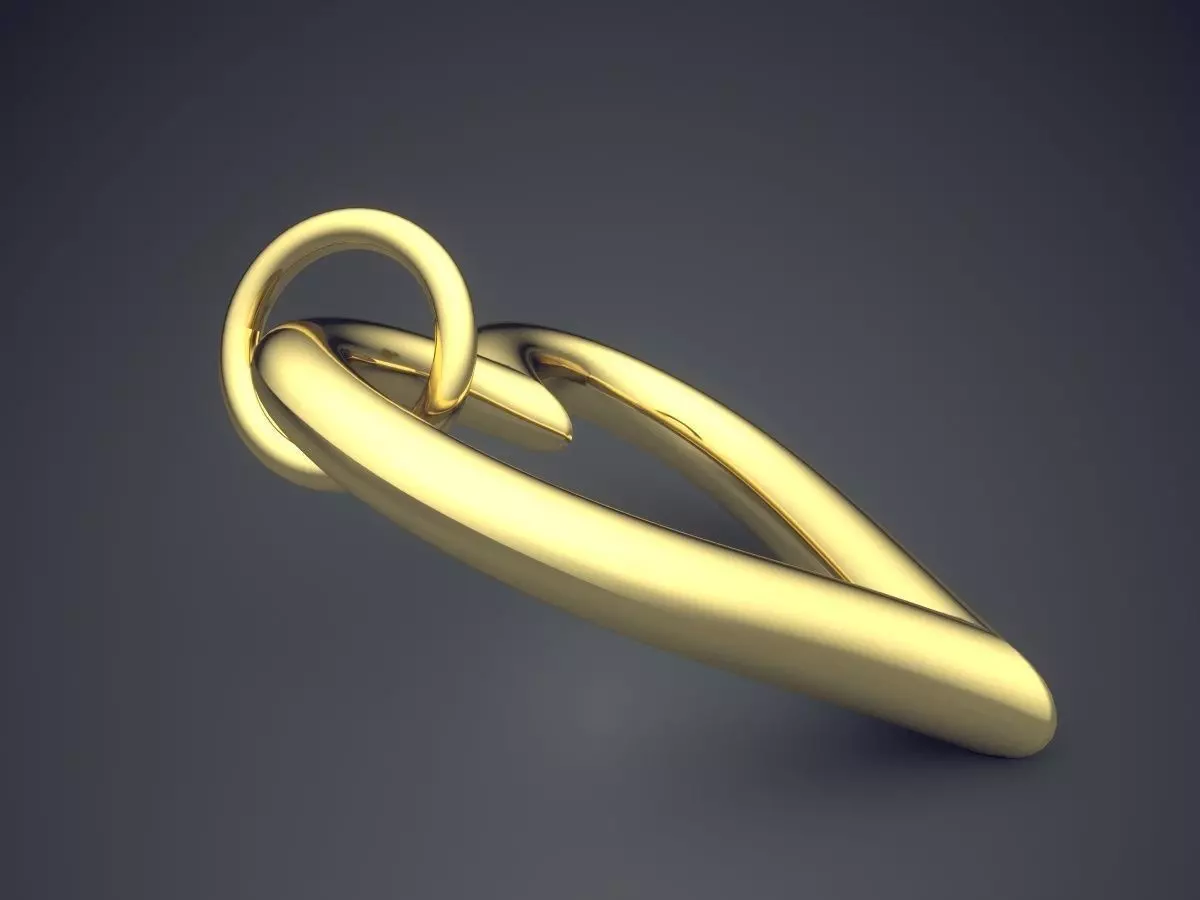 Heart Shape Pendant 2992 3D print model_3