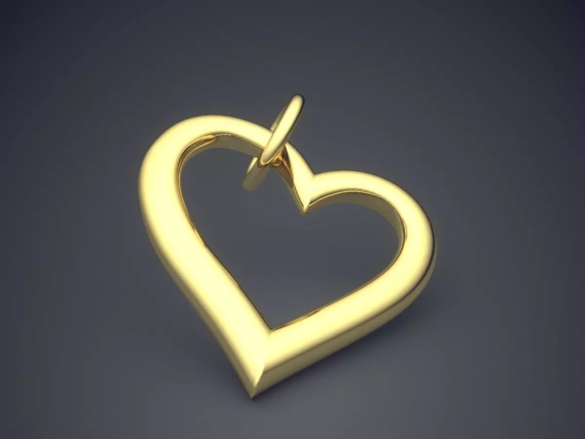 Heart Shape Pendant 2992 3D print model_0
