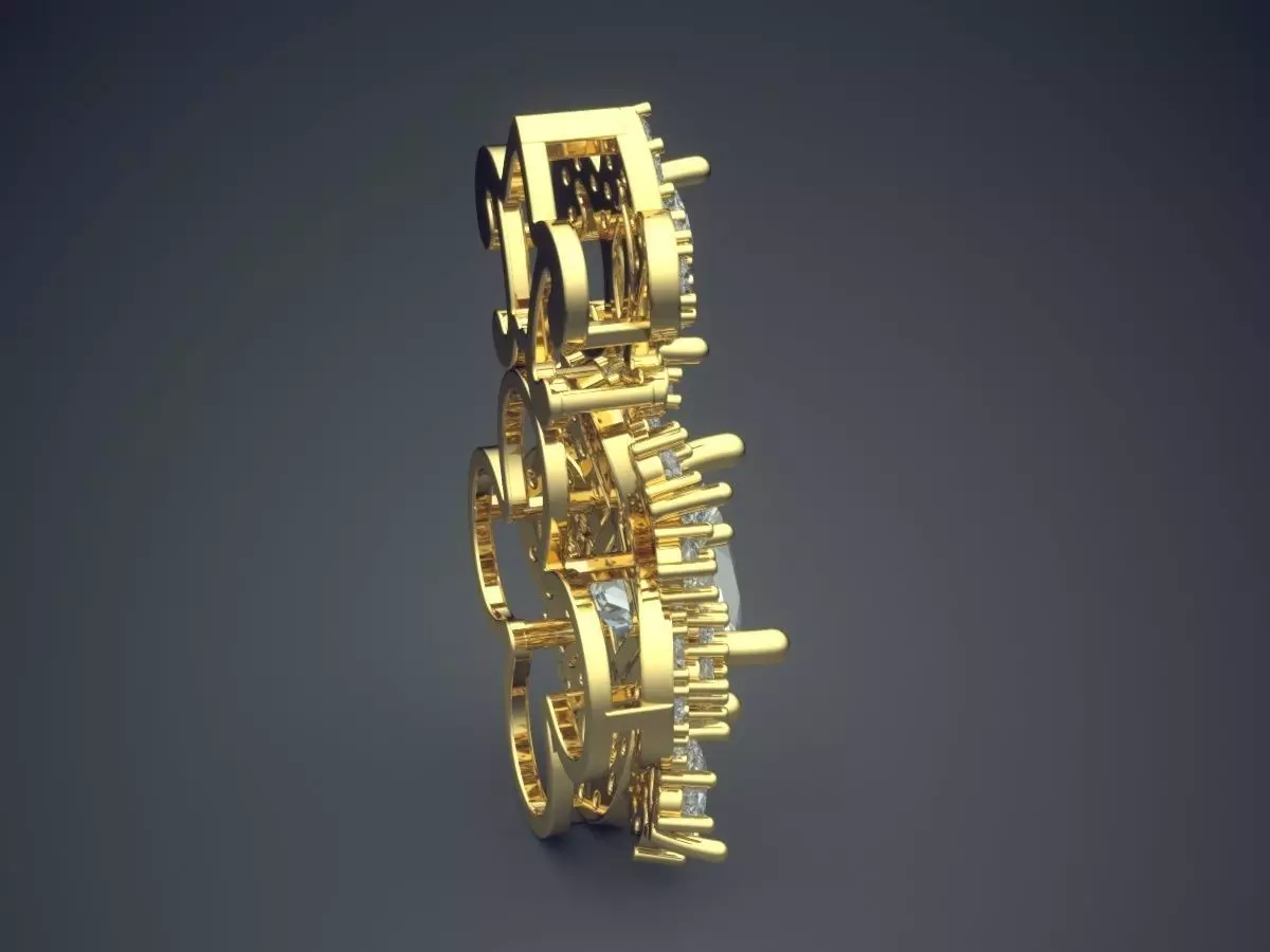 Luxurious Detailed Pendant With Diamonds 2989 3D print model_3