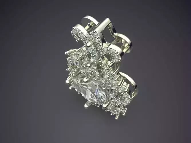 Luxurious Detailed Pendant With Diamonds 2989