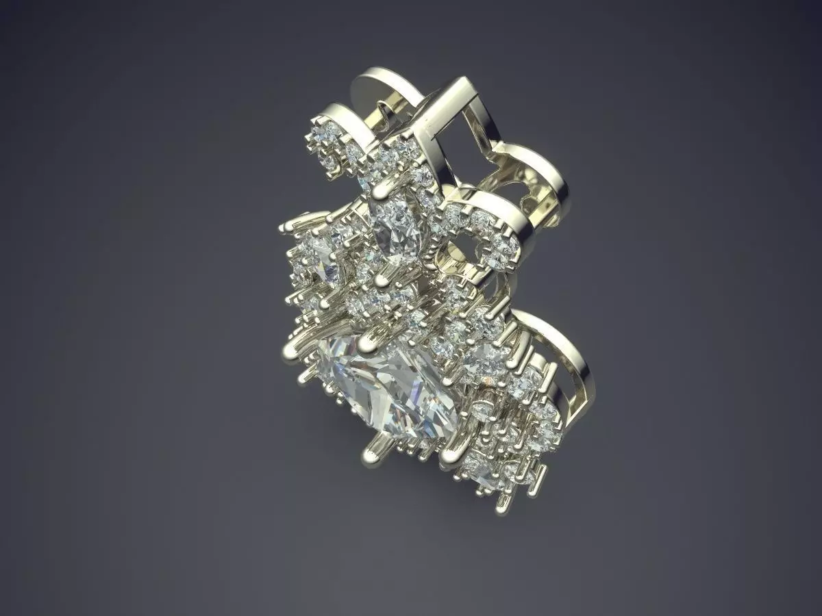 Luxurious Detailed Pendant With Diamonds 2989 3D print model_1