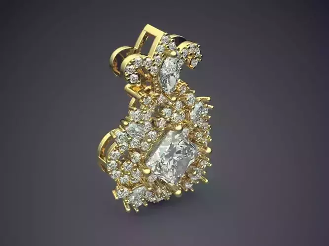 Luxurious Detailed Pendant With Diamonds 2989