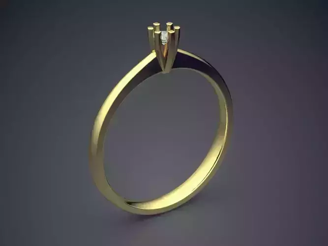 Pretty Tiny Subtle Engagement Ring