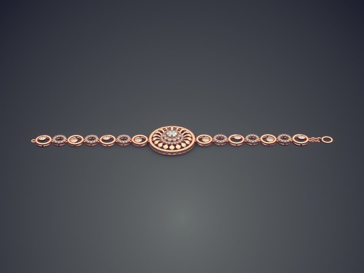 Unique Futuristic Elegant Luxurious Bracelet 3D print model_2