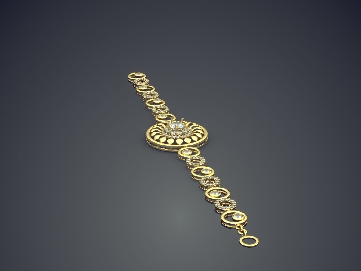 Unique Futuristic Elegant Luxurious Bracelet 3D print model_3