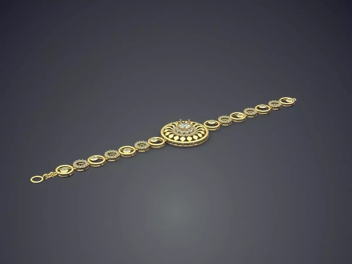 Unique Futuristic Elegant Luxurious Bracelet 3D print model_0