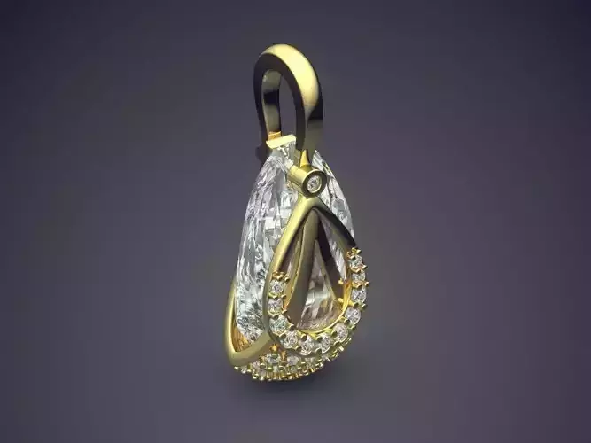 Unique Form Diamond Pendant  3D print model
