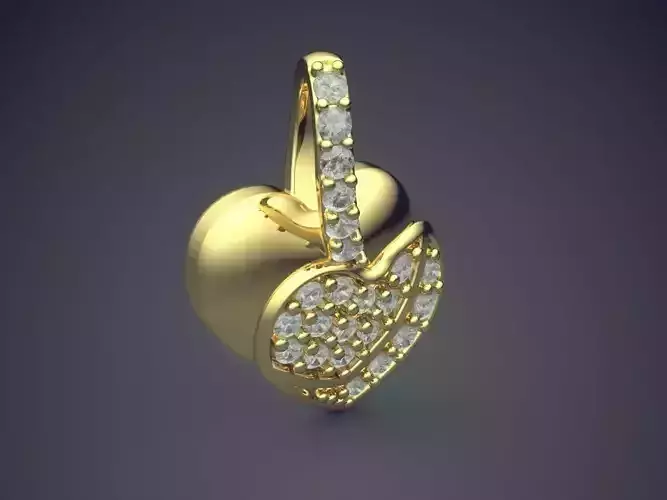 Gorgeous Simple Textured Heart Design Pendant