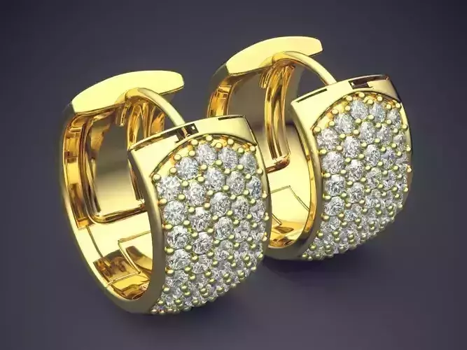 Thick Luxurious Diamond Earrings
