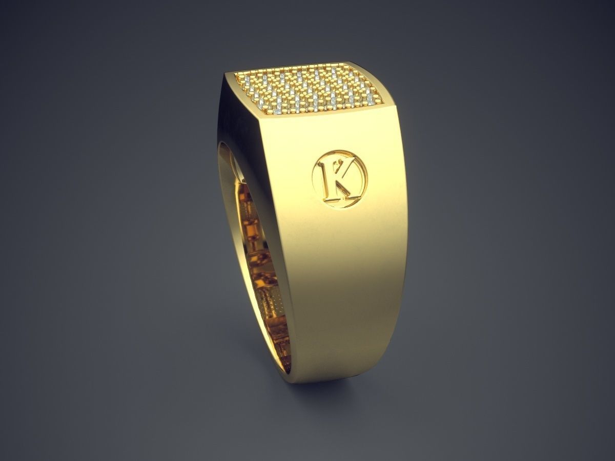 Beautiful Thick Masculine Ring 3D print model_3