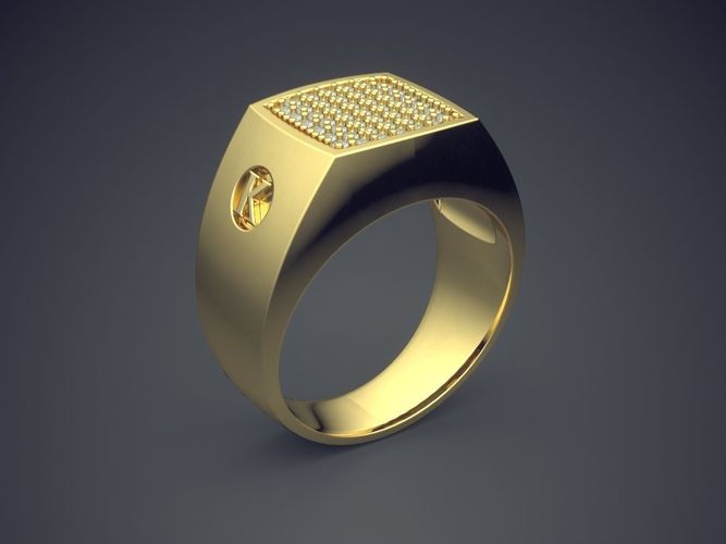 Beautiful Thick Masculine Ring 3D print model