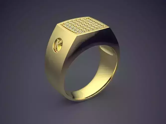 Beautiful Thick Masculine Ring 3D print model