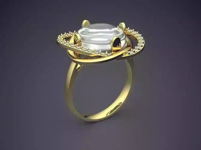 Gorgeous Saturn-like Pearl Ring