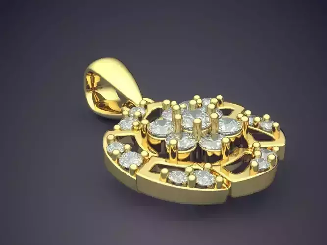 Pendant With Diamonds 2958 3D print model