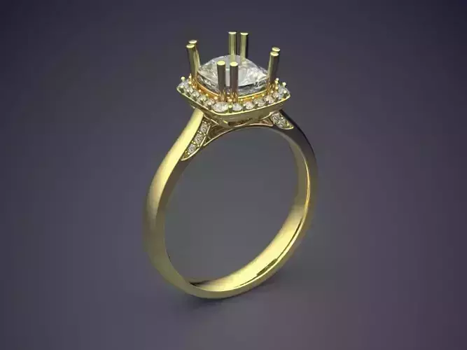 Extraordinary Elegant Feminine Ring with Diamonds