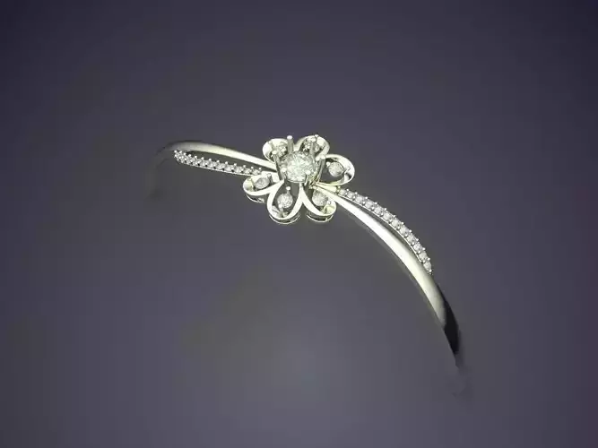 Flower-Shaped Pendant With Diamonds 2942