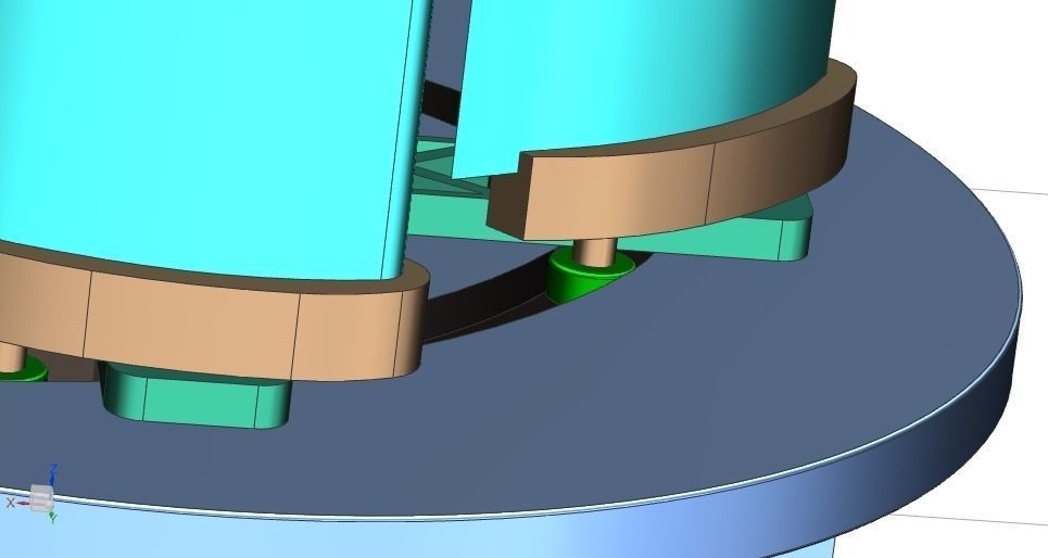 Vertical wind axis turbine with GUIDE PATH Free 3D model_3