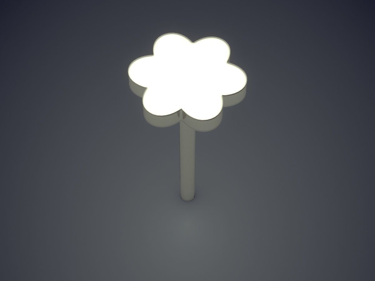 Simple Minimal Flower Shaped Earring 3D print model_1