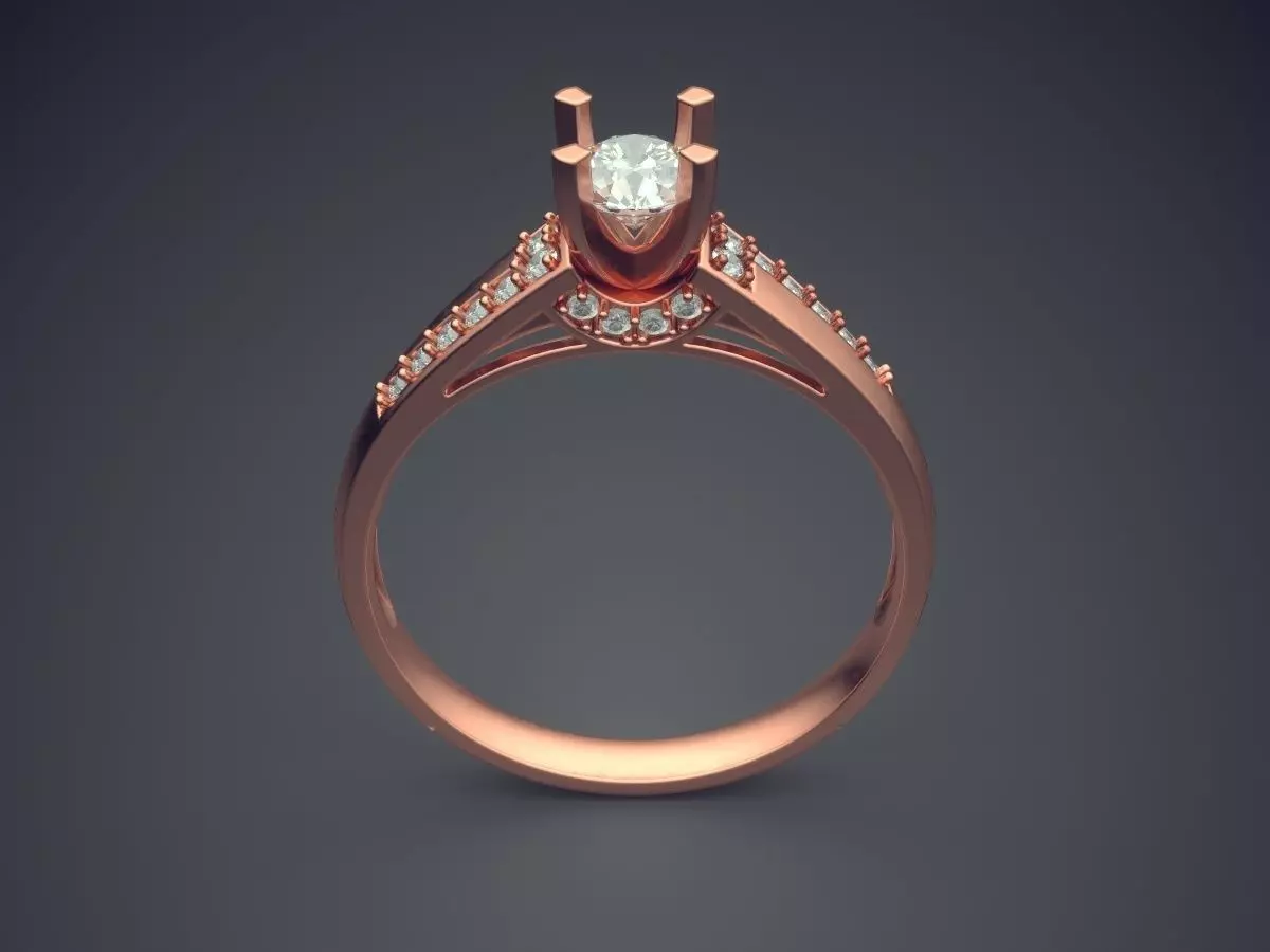 Ring With Diamonds 2937 3D print model_2