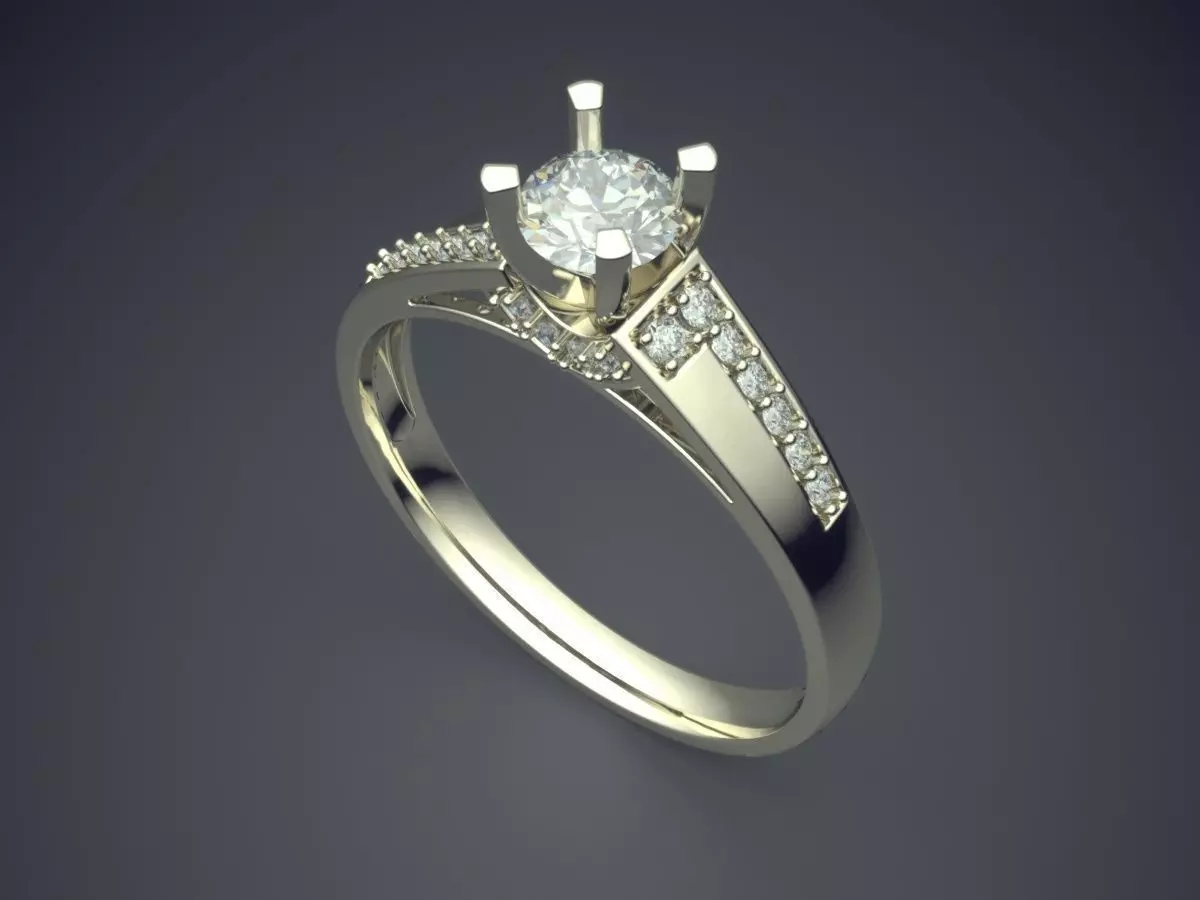 Ring With Diamonds 2937 3D print model_1