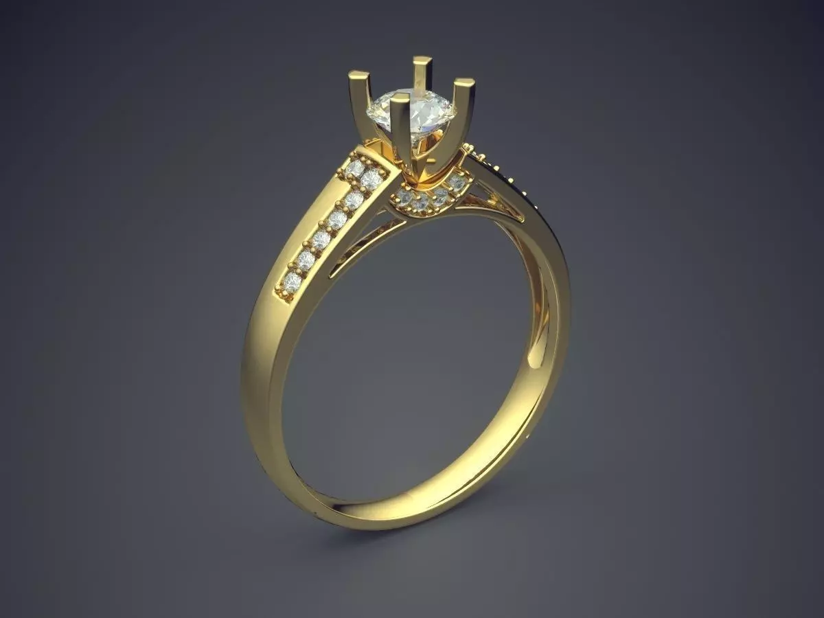 Ring With Diamonds 2937 3D print model_0