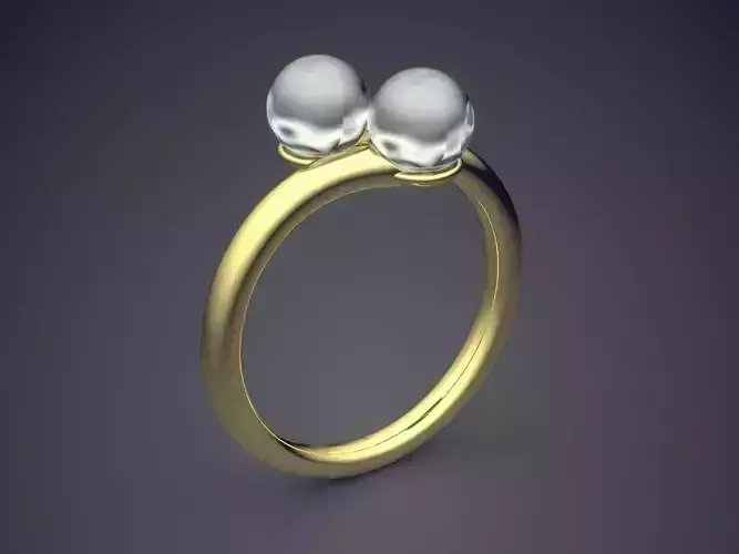 Lovely Perfectly Detailed Elegant Ring for Women with Pearls